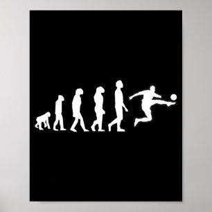 Poster Evolução Humana Termina Com Movimento de Chute de