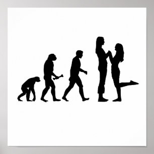 Póster Evolução lésbica do casamento