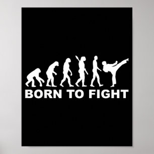 Poster Evolução nascida para lutar Caratê