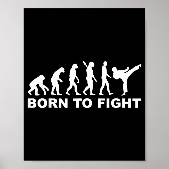 Poster Evolução nascida para lutar Caratê (Frente)
