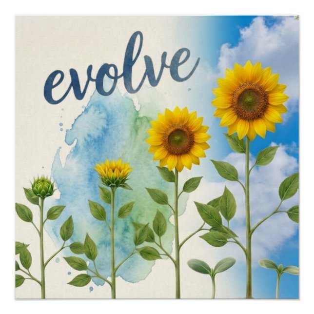 Póster Evoluir Girassol  (Frente)