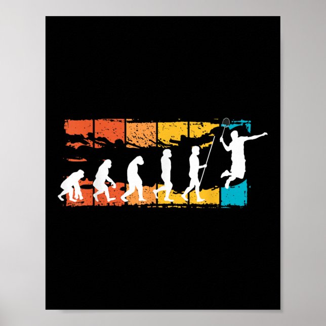 Poster Evolution Badminton _ Shuttle _ Badminton Player G (Frente)