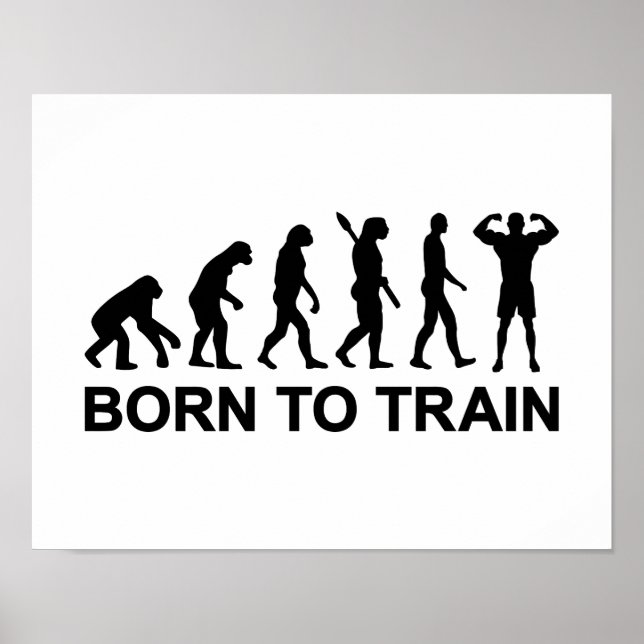 Poster Evolution Bodybuilding nascer para treinar (Frente)
