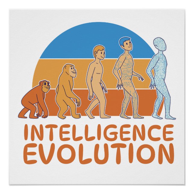 Póster Evolution der menschlichen Intelligenz (Frente)