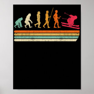 Poster Evolution Ski Driver Winter Sports Gift for Skiing