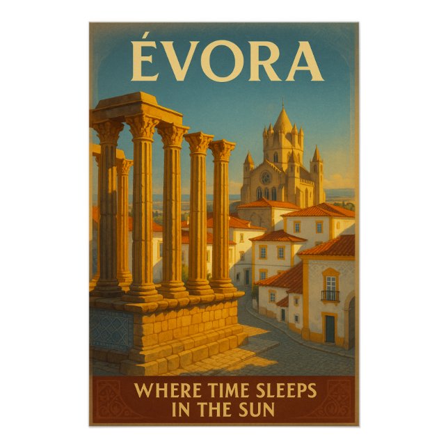 Póster Évora, Viagem Portugal (Frente)