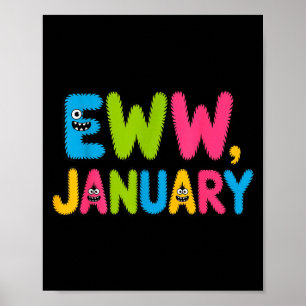 Poster Eww Janeiro Piada de Ano Novo Fofa Meninos Meninas