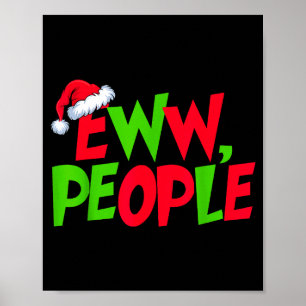 Poster Eww Pessoas Chapéu de Papai Noel Natal Divertido M