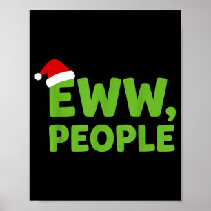 Poster Eww Pessoas Chapéu de Papai Noel Natal Engraçado H