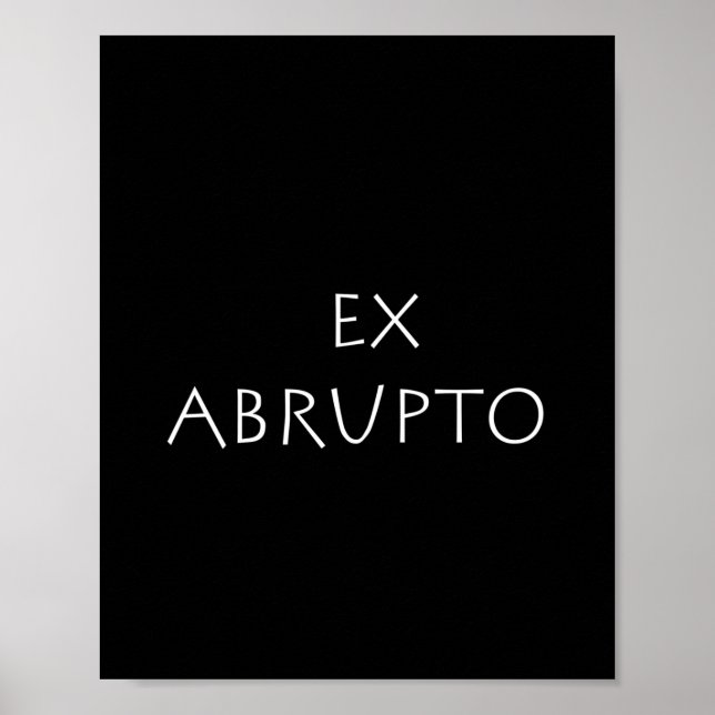 Poster Ex abruptamente (Frente)