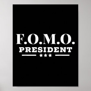 Poster Ex-Presidente Medo De Desaparecer O Partido Hilári