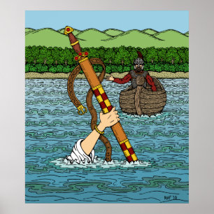 Póster Excalibur e Arthur