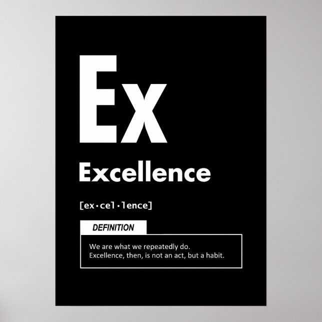 Poster Excelência - Elemento De Sucesso - Motivação (Frente)