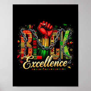 Poster Excelência Negra Punho Erguido História Negra Home