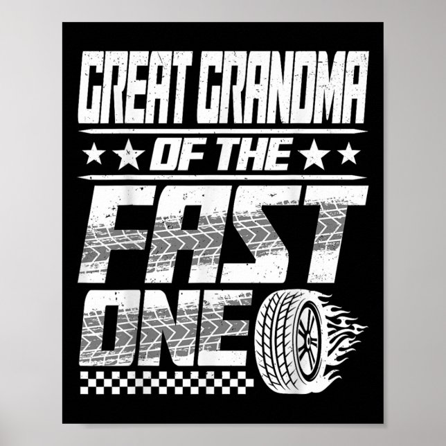 Poster Excelente Avó Da Rápida Corrida De Aniversário (Frente)