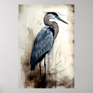 Poster Excelente Blue Heron