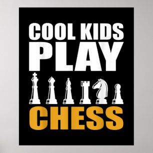Poster Excelente Chess Garotos Chess Piece Garotas