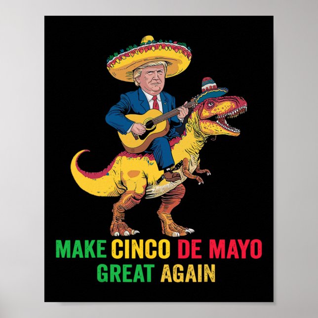 Poster Excelente Cinco De Mayo Mais Uma Vez Trump Com Par (Frente)