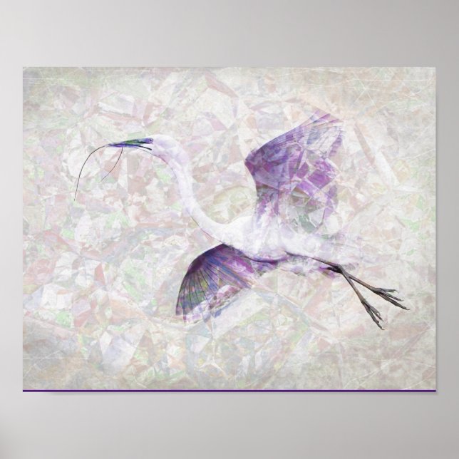Poster Excelente de arte digital Egret (Frente)