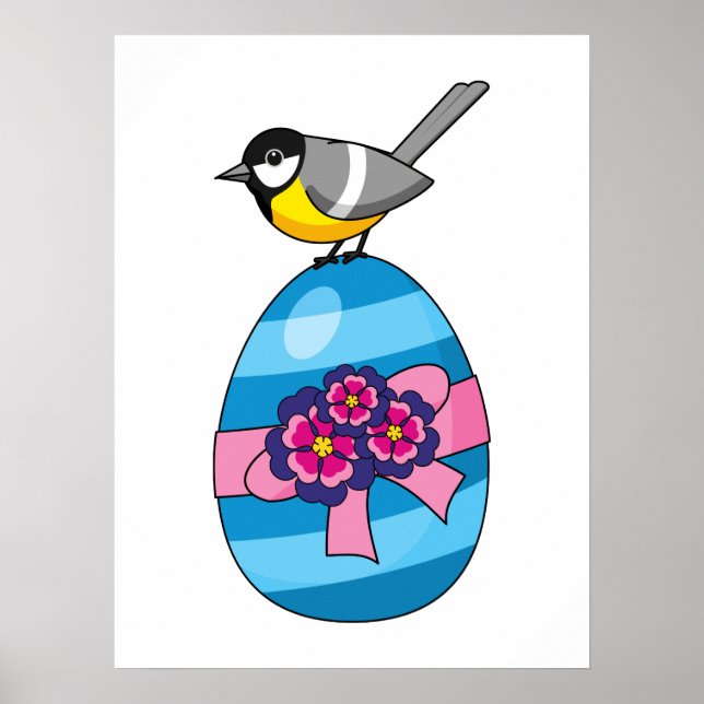 Poster Excelente de desenho animado com ovo de Páscoa (Frente)