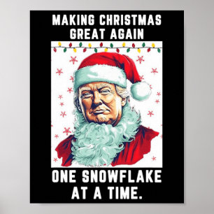 Poster Excelente De Natal Fazer Novamente Um Floco De Nev