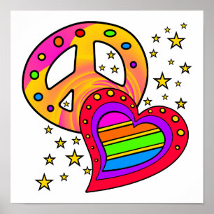 Poster Excelente Grande Paz e Amor