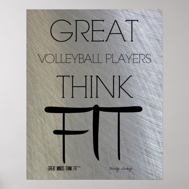 Poster Excelente Jogadores De Voleibol Pensam Ajustado -  (Frente)