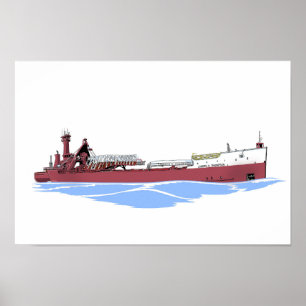 Poster Excelente Lagos barge Joseph H. Thompson e Joe Jr.