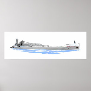Poster Excelente Lagos barge Menominee e tug Olive L. Moo