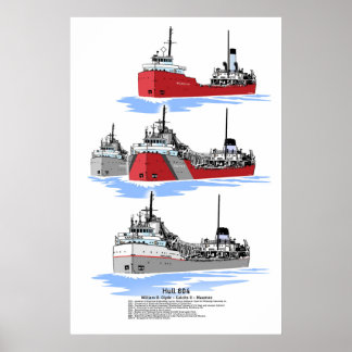 Poster Excelente Lagos Cargueiro Hull 804