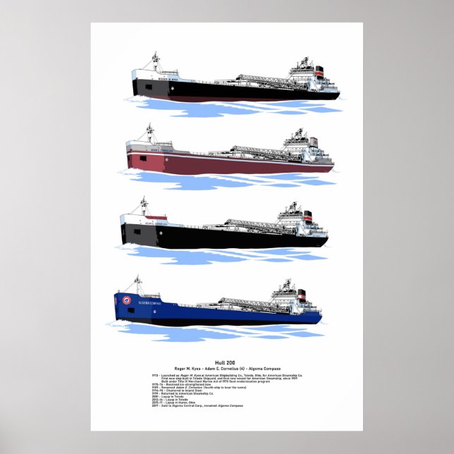 Poster Excelente Lagos Freighter Algoma Historial de Comp (Frente)