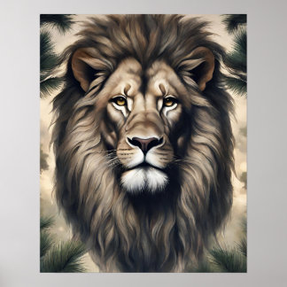 POSTER EXCELENTE LION ART
