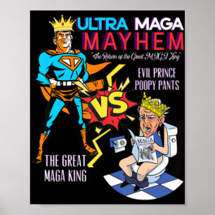 Poster Excelente MAGA King Donald Trump Biden EUA UltrA M