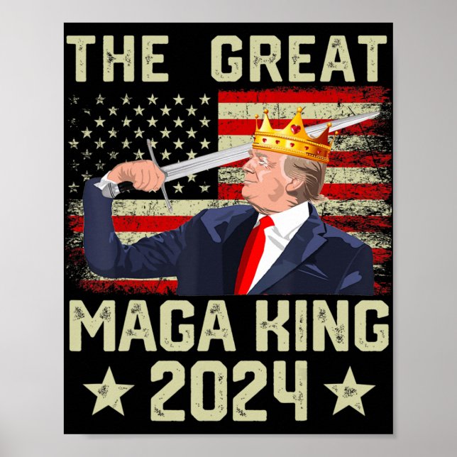 Poster Excelente MAGA King Trump Biden Política Ultra Meg (Frente)