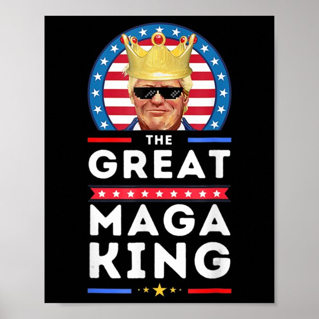 Poster Excelente MAGA King Trump Biden Política Ultra Meg (Frente)
