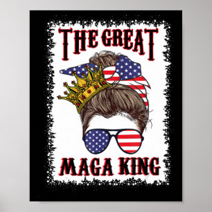 Poster Excelente Maga rei do mês de julho Messy Bun USA F