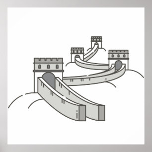 Poster Excelente Muro da China como ponto de referência m