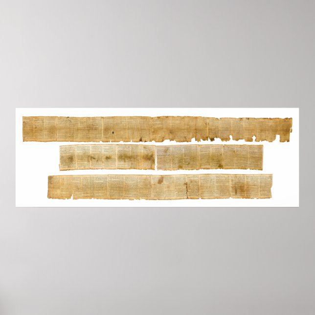 Póster EXCELENTE ORIGINAL Isaiah Scroll Morto Sea Scrolls (Frente)