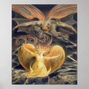 Póster Excelente Red Dragon por William Blake