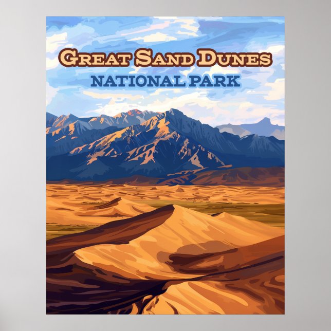 Poster Excelente Sand Dunes National Park Colorado (Frente)