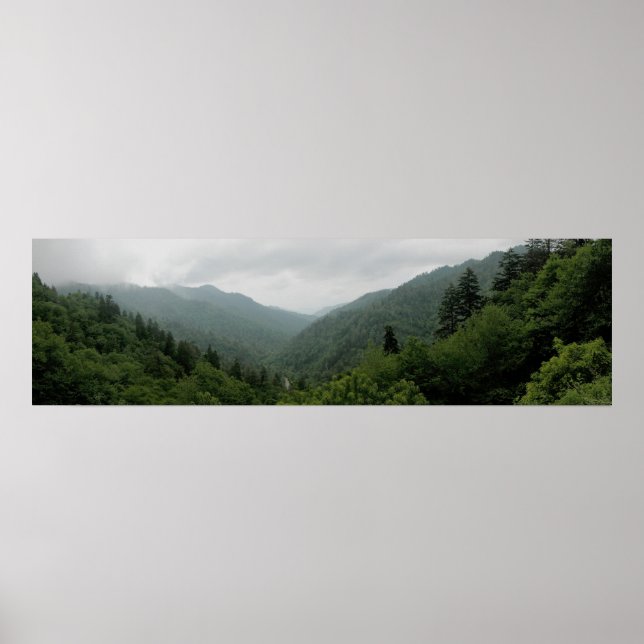 Poster Excelente Smokey Mounts National Park Panormaic 2 (Frente)