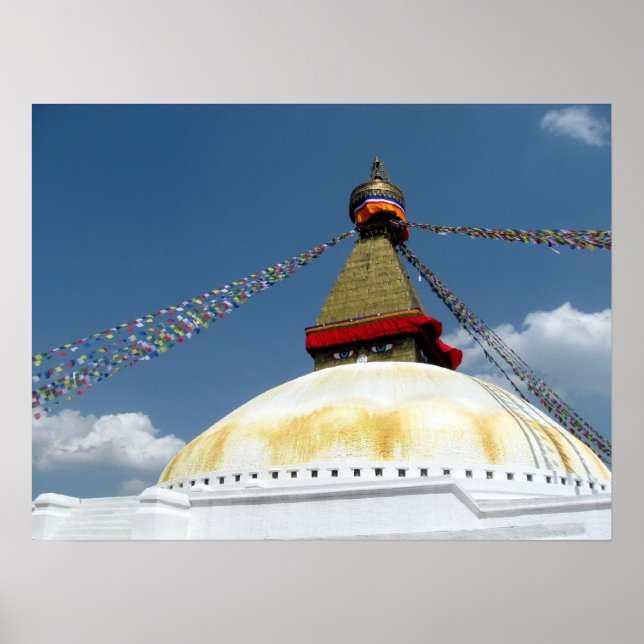 Poster Excelente Stupa de Boudha, Katmandu, Nepal (Frente)