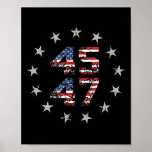 Poster Excelente Trump 47 América Fazer Novamente Golfo D
