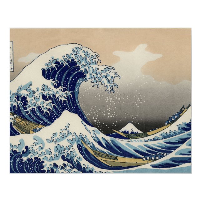 Póster Excelente Wave Kanagawa - Pintura Japonesa (Frente)