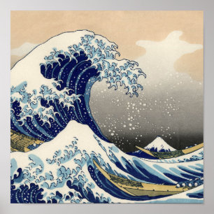 Póster Excelente Wave Kanagawa - Pintura Japonesa