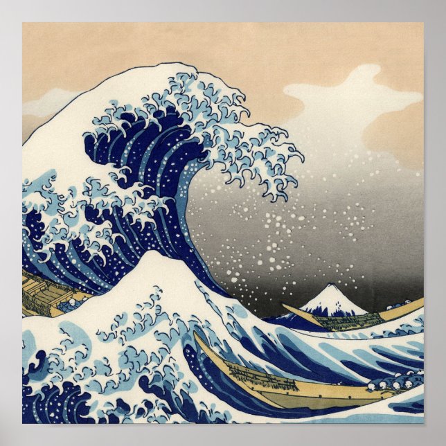 Póster Excelente Wave Kanagawa - Pintura Japonesa (Frente)