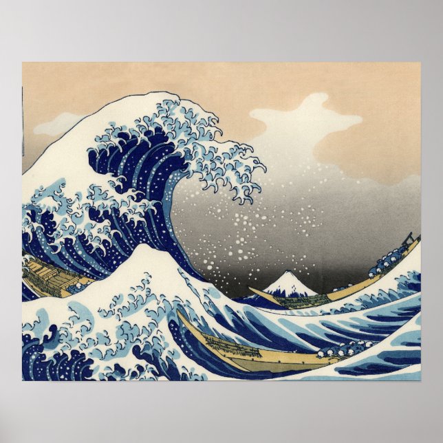 Poster Excelente Wave Kanagawa - Pintura Japonesa (Frente)
