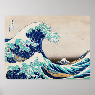 Poster Excelente Wave Off Kanagawa Katsushika Hokusai