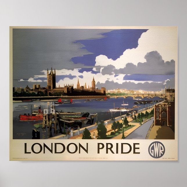 Poster Excelente Western Rail - London Pride (Frente)