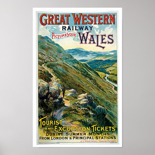 Póster Excelente Western Rail ~ Wales (Frente)